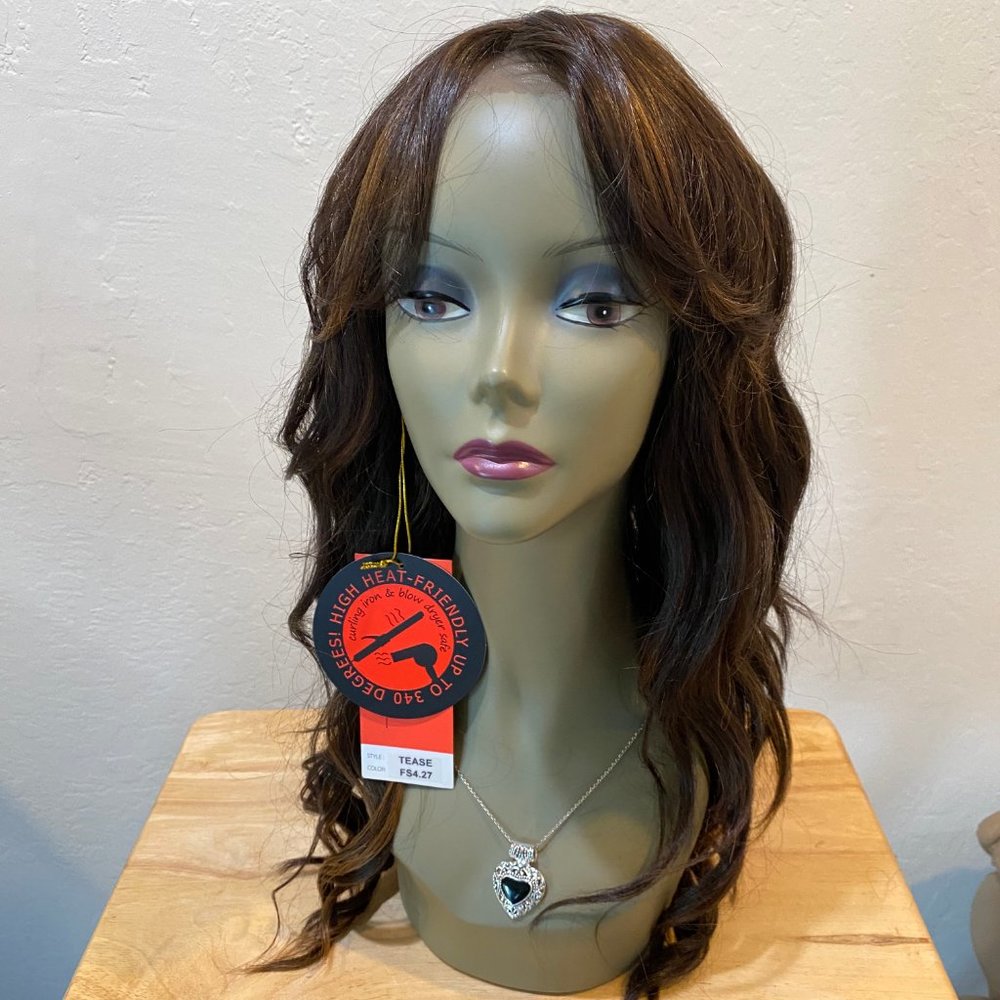 #76B SEPIA LACE TRIM WIG SYNTHETIC